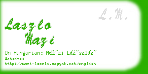 laszlo mazi business card